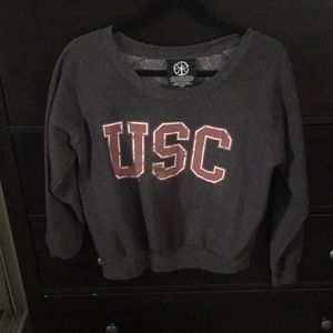 USC croptop crewneck